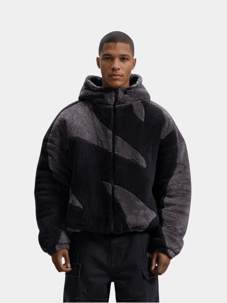 Ellis Oversized Streetwear Sherpa Zip Up Jacket