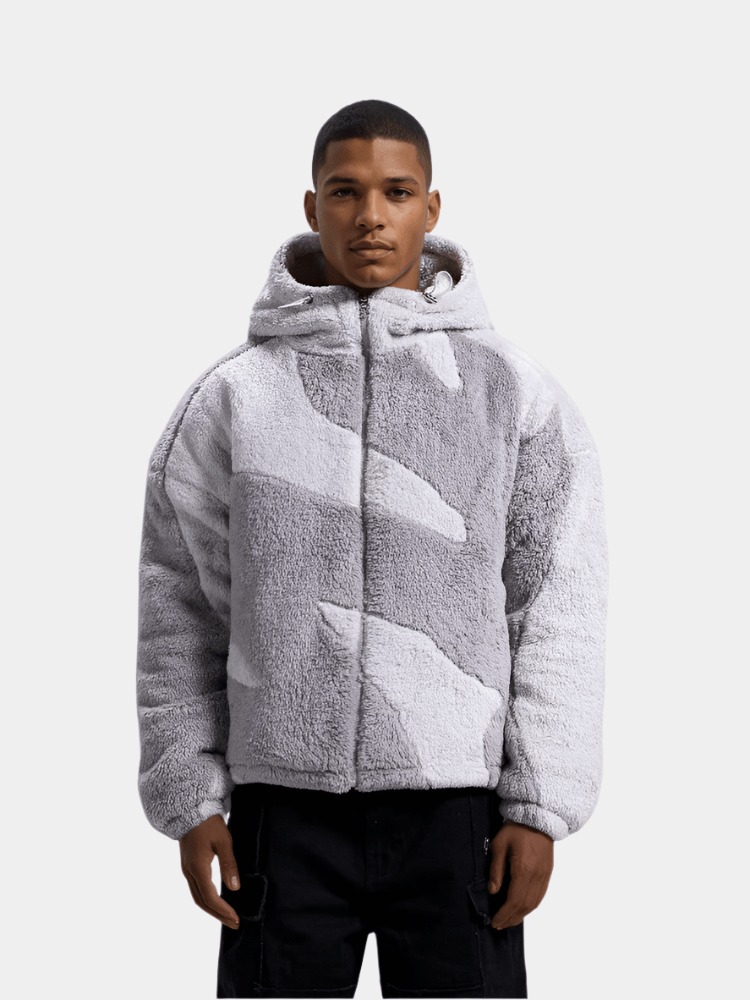 Ellis Oversized Streetwear Sherpa Zip Up Jacket