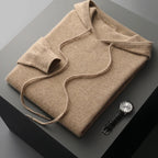 Nolan Warm Pure Wool Knitted Drawstring Hoodie