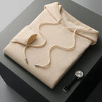 Nolan Warm Pure Wool Knitted Drawstring Hoodie