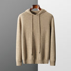 Nolan Warm Pure Wool Knitted Drawstring Hoodie