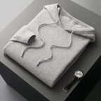 Nolan Warm Pure Wool Knitted Drawstring Hoodie