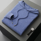 Nolan Warm Pure Wool Knitted Drawstring Hoodie