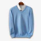 Emmett Casual Lightweight Fine Knit V Neck Sweater