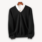 Emmett Casual Lightweight Fine Knit V Neck Sweater