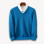Emmett Casual Lightweight Fine Knit V Neck Sweater