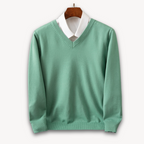 Emmett Casual Lightweight Fine Knit V Neck Sweater