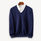 Emmett Casual Lightweight Fine Knit V Neck Sweater