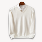 Emmett Casual Lightweight Fine Knit V Neck Sweater