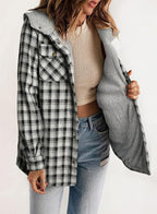 Brooke Oversized Plaid Flannel Sherpa Shacket