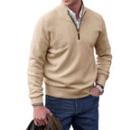 Lockwood Warm Stylish Wool Quarter Zip Sweater