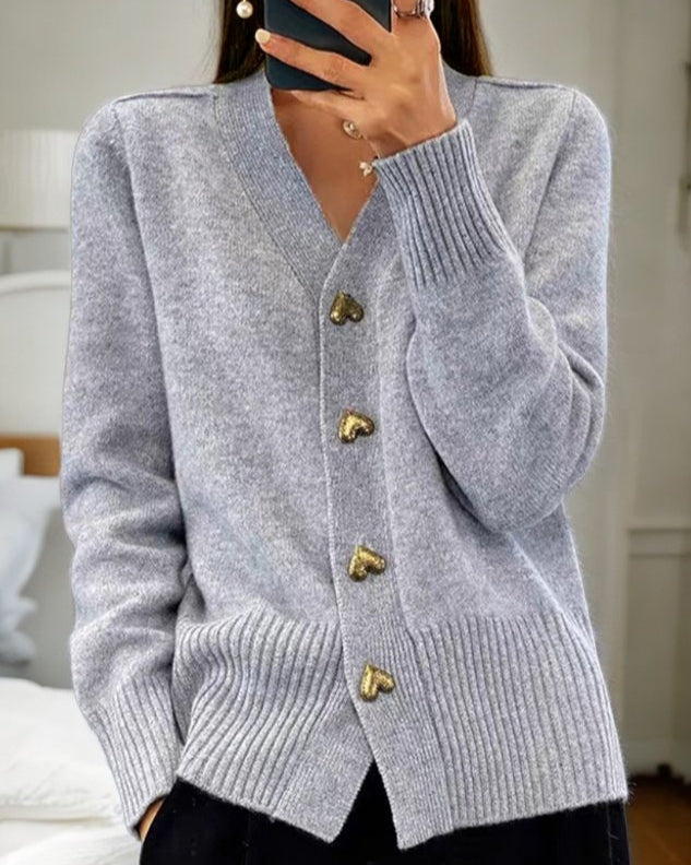 Collins Women’s Heart Button Cardigan