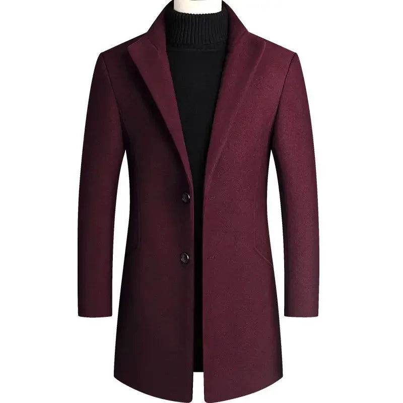 Ashton Casual Modern Wool Notch Lapel Coat