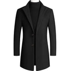 Ashton Casual Modern Wool Notch Lapel Coat
