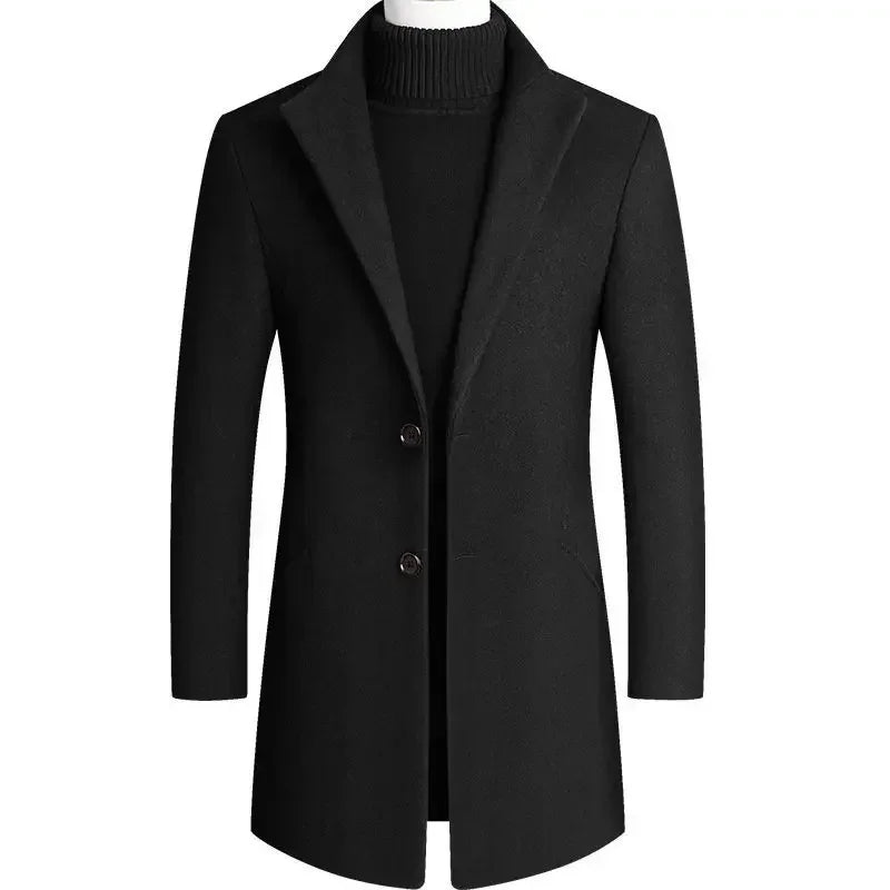 Ashton Casual Modern Wool Notch Lapel Coat