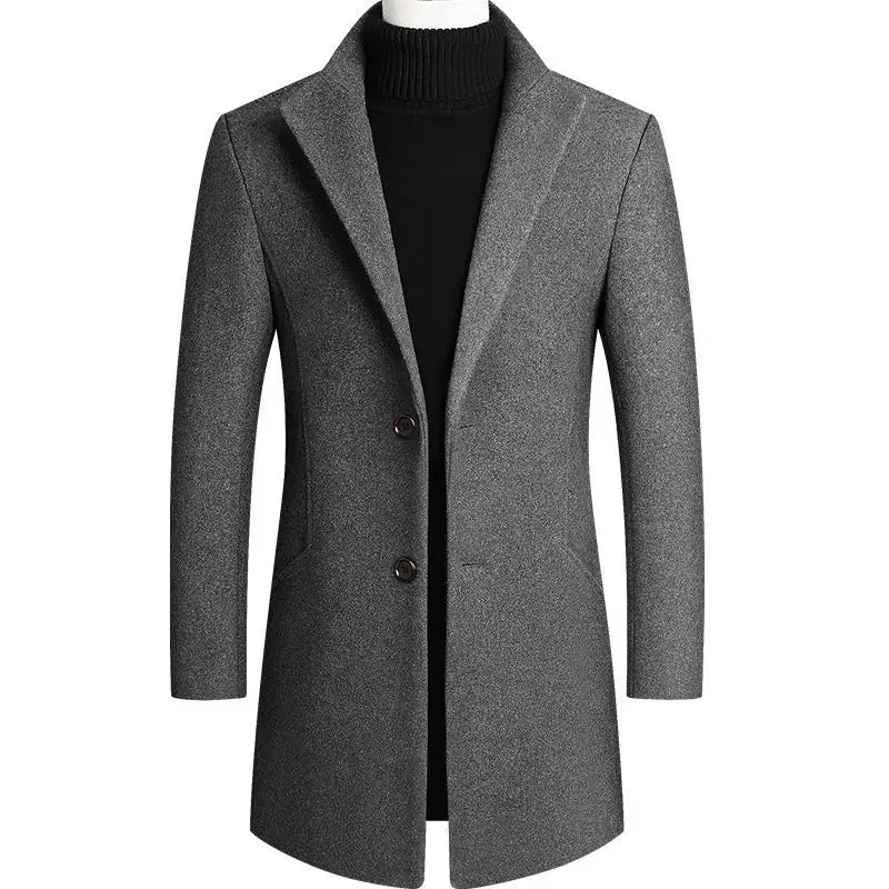 Ashton Casual Modern Wool Notch Lapel Coat